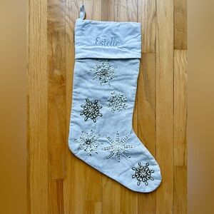 Pottery Barn Snowflake Holiday Stocking